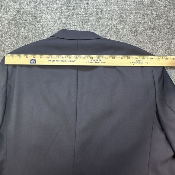 Hart Schaffner Marx Blazer Mens 48R Navy Blue Made in USA Suit Jacket Sport Coat - Picture 11 of 16